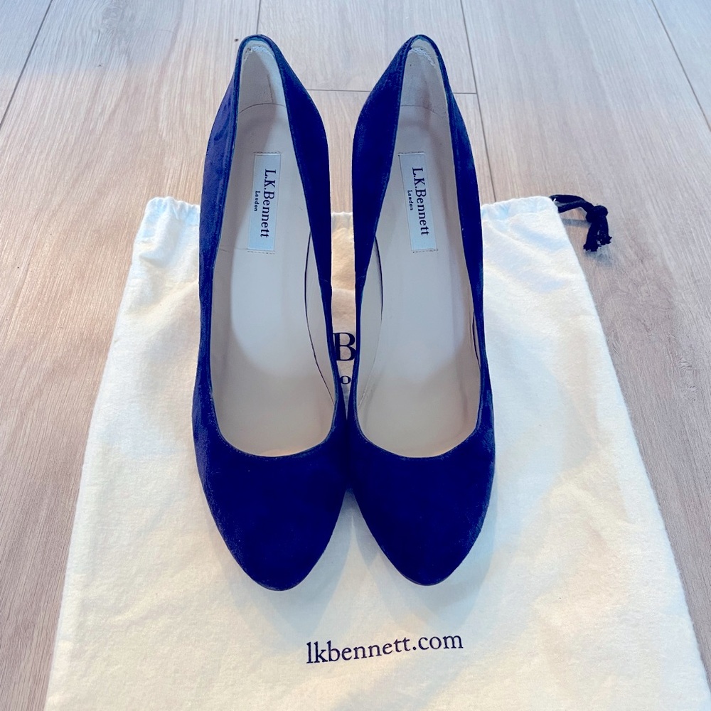 LK Bennet suede wedges